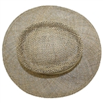 Greg Norman Signed Personal Worn Shark Logo Tan Straw Gambler Hat JSA ALOA