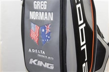 Greg Norman Signed Personal Cobra 'Greg Norman' King Grey & Black with Orange Line Full Size Golf Bag JSA ALOA