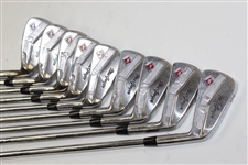 Greg Norman's Personal Used Set of MacGRegor MT Forged1025 Irons with Lead Tape 2-PW