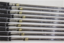 Greg Norman's Personal Used Set of MotoSpeed V-Foil GN Irons 2-PW