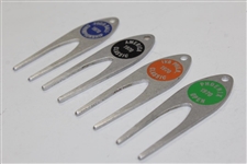 Charles Coody's Four 1970 Contestant Divot Tools - Four Ball Championship, American Classic, IVB Classic, & Phoenix Open