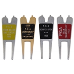 Charles Coodys Four 1968 Contestant Divot Tools - Byron Nelson, PGA Championship San Antonio, Kemper Open, & PGA Team Championship
