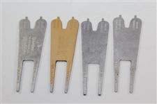 Charles Coody's Four 1968 Contestant Divot Tools - Byron Nelson, PGA Championship San Antonio, Kemper Open, & PGA Team Championship