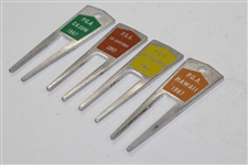Charles Coody's Four 1967 Contestant Divot Tools - PGA Cajun, PGA Gr. Hartford, PGA Texas Open, & PGA Hawaii