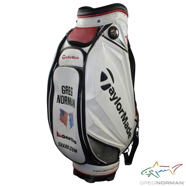 Greg Normans Personal TaylorMade Greg Norman Qantas Shark.com R11S Full Size Golf Bag