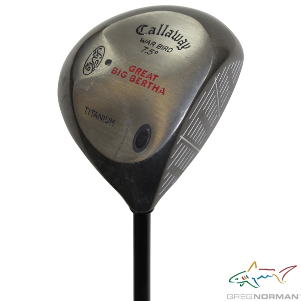 Greg Normans Personal Used Callaway Titanium Great Big Bertha S2H2 War Bird 7.5 Degree Driver
