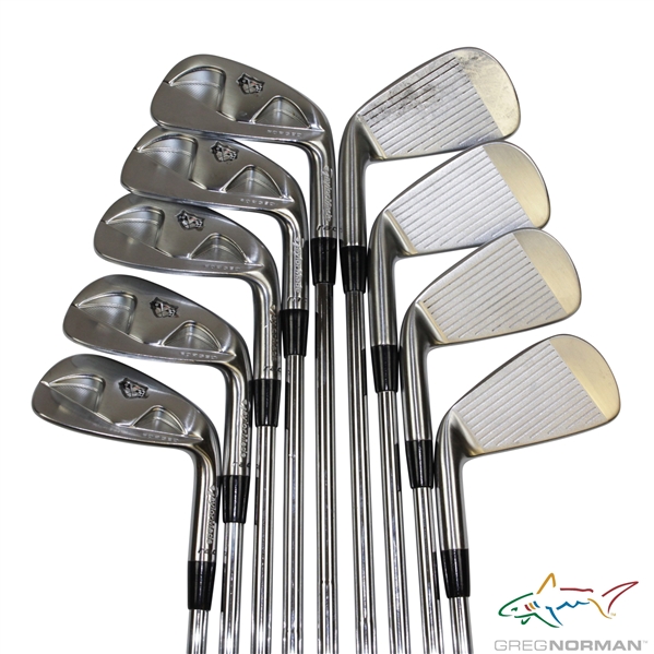 Greg Normans Personal Used Set of TaylorMade Forged RAC Irons 2-PW