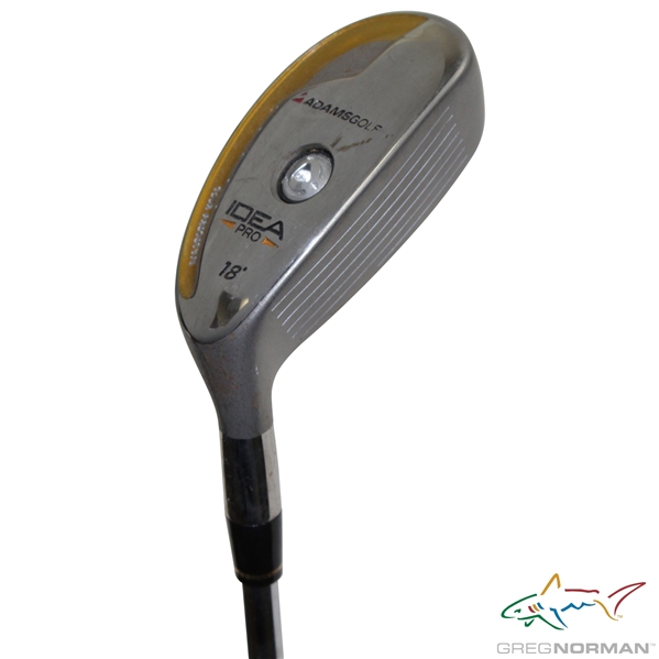 Greg Normans Personal Used Adamsgolf IDEA Pro 18 Degree Tour Prototype Hybrid Club