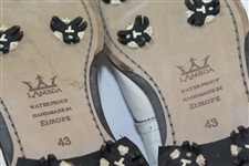 Greg Norman's Personal Used White 'Shark Logo' Lambda Golf Shoes - Handmade in Europe - Size 43