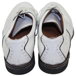 Greg Norman's Personal Used White 'Shark Logo' Lambda Golf Shoes - Handmade in Europe - Size 43