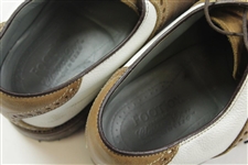 Greg Norman's Personal Used FootJoy Tan & White Golf Shoes