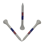 Greg Norman's Personal Logoed Golf Tees with the Australian Flag