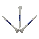 Greg Norman's Personal Logoed Golf Tees with the Australian Flag