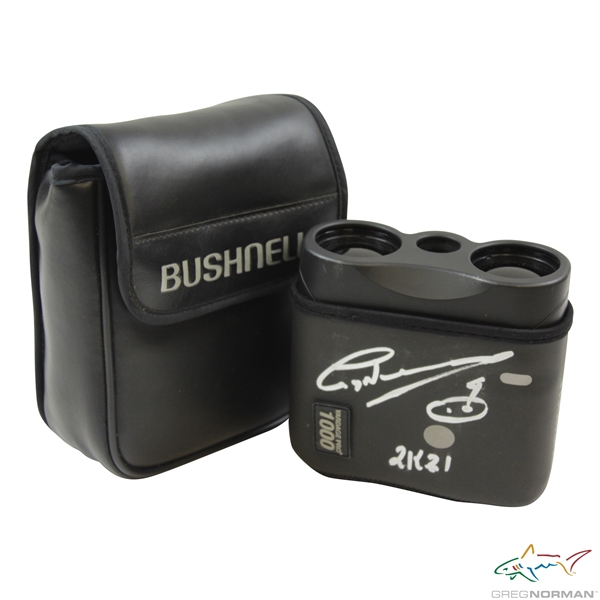 Greg Normans Signed Personal Used Bushnell Yardage Pro 1000 with Case JSA ALOA