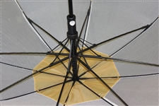 Greg Norman's Personal Used Medalist Golf Club Gold & Black Umbrella