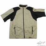 Greg Normans Personal Used Tan & Black Greg Norman EPIC Nextec Full Zip Short Sleeve Rain Jacket - M/M