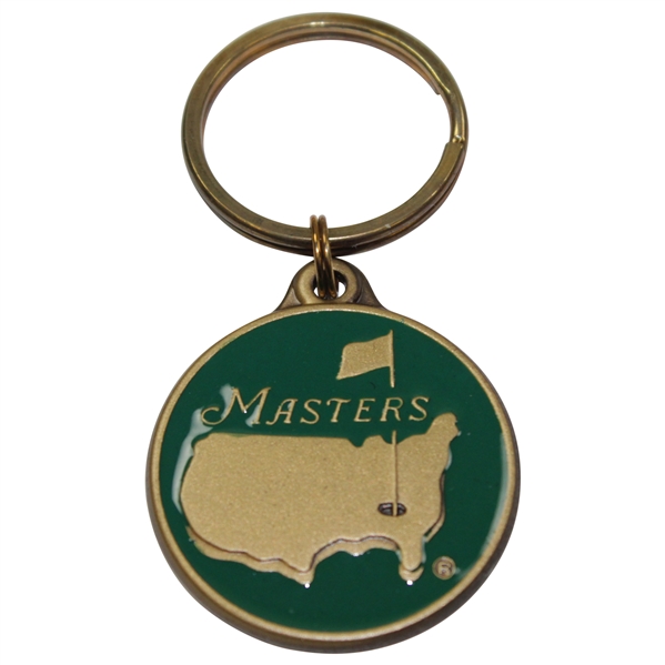 Undated Masters Tournament Green with Gold Logo Keychain