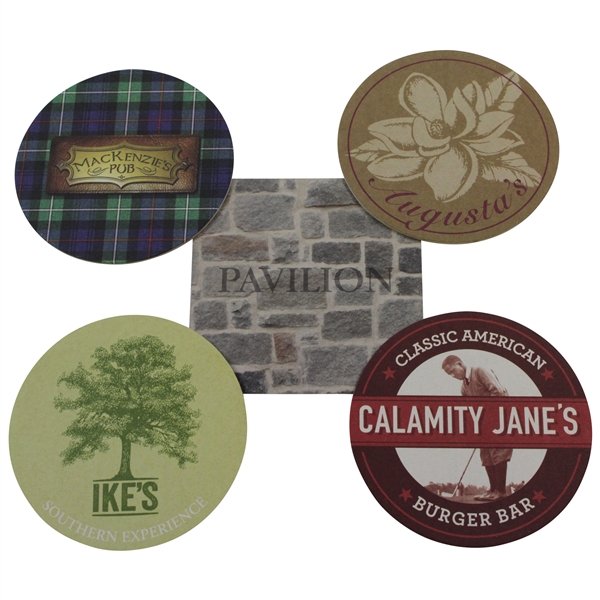 Five (5) Coasters from Augusta Nationals Berckmans Place Restaurants
