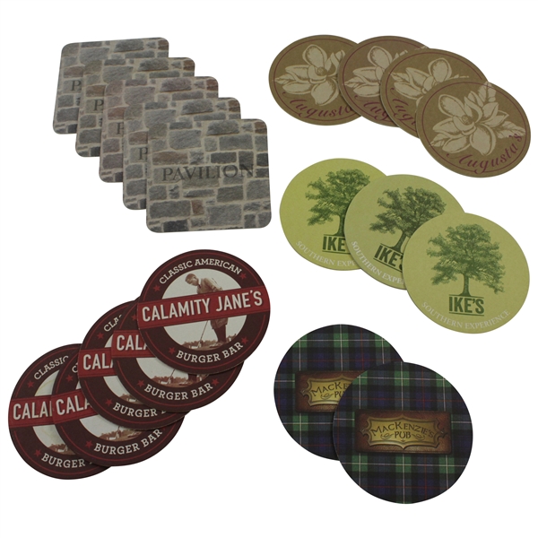 Nineteen (19) Coasters from Augusta Nationals Berckmans Place Restaurants
