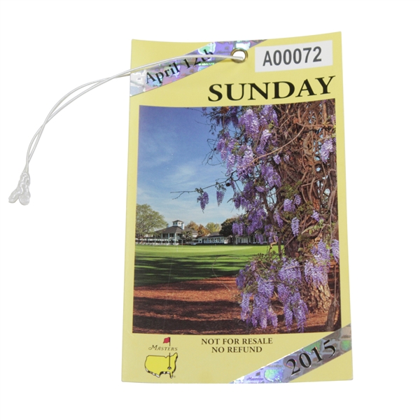 Charles Coodys 2015 Masters Sunday Ticket #A00072 - Jordan Spieth Winner