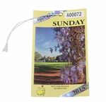 Charles Coodys 2015 Masters Sunday Ticket #A00072 - Jordan Spieth Winner
