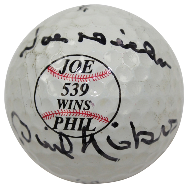Joe & Phil Neikro Signed Joe-539 Wins-Phil Logo Golf Ball - Charles Coody Collection JSA ALOA