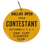 Charles Coodys 1964 Dallas Open at Oak Cliff CC Contestant Bag Tag - Site of First Win