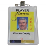 Charles Coodys 2002 Masters Tournament Player ID Badge #18
