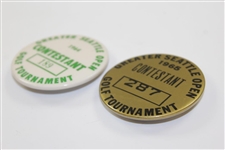 Charles Coody's 1964 & 1965 Greater Seattle Open Contestant Badges