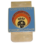 Charles Coodys 1981 PGA Championship at Atlanta Athletics Club Contestant Badge/Clip