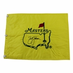 Zach Johnson Signed Undated Masters Embroidered Flag - Charles Coody Collection JSA ALOA