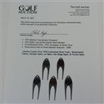 Charles Coody's Five 1970 Contestant Divot Tools - Westchester Classic, Kemper Open, LA Open, San Diego Open, & Tucson Open