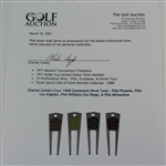 Charles Coody's Four 1968 Contestant Divot Tools - PGA Phoenix, PGA Los Angeles, PGA Williams San Diego, & PGA Milwaukee