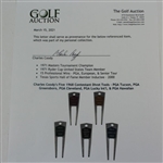 Charles Coody's Five 1968 Contestant Divot Tools - PGA Tucson, PGA Greensboro, PGA Cleveland, PGA Lucky Int'l, & PGA Hawaiian