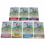 2018 Masters Tournament Full Daily Ticket Set - Monday-Sunday - Patrick Reed Winner