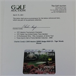 Charles Coody's 2005 Masters SERIES Badge #S00125 - Tiger Woods Winner