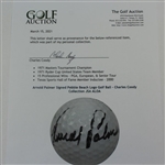 Arnold Palmer Signed Pebble Beach Logo Golf Ball - Charles Coody Collection JSA ALOA
