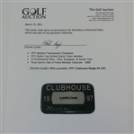 Charles Coody's Wife Lynnette 1997 Clubhouse Badge #A-283