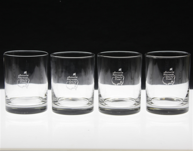 Set of Four (4) Augusta National Golf Club Rocks Glasses