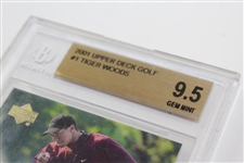 Tiger Woods 2001 Upper Deck Golf Card BGS 9.5 GEM MINT 0001114771