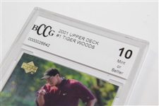 Tiger Woods 2001 Upper Deck Golf Card BCCG 10 Mint or Better 0000026642