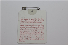 Tom Watson Signed 1981 Masters SERIES Badge #2472 JSA ALOA