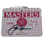 Jack Nicklaus Signed 1986 Masters SERIES Badge #X7456 JSA ALOA