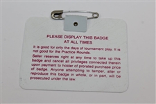 Jack Nicklaus Signed 1986 Masters SERIES Badge #X7456 JSA ALOA