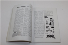 Peter Thomson Signed Card With 1955 Golf Monthly Book - 1955 Open Champion JSA ALOA
