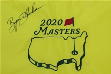 Bryson Dechambeau Signed 2020 Masters Embroidered Flag JSA ALOA