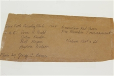 Byron Nelson & others 1944 at Essex Falls CC George C. Brown Original Photo - American Red Cross Tournament
