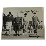 Byron Nelson, Paul Runyan, & Gene Sarazen Signed Augusta Open Wide World Wire Photo