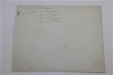 Byron Nelson, Paul Runyan, & Gene Sarazen Signed Augusta Open Wide World Wire Photo