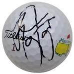 Rickie Fowler Signed Titleist Masters Logo Golf Ball JSA ALOA